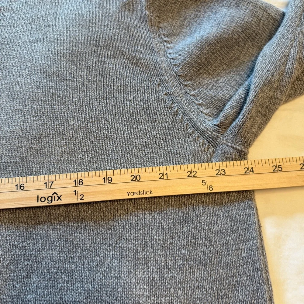 Eddie Bauer men’s XL gray 1/4 zip cotton sweater pullover mock neck grandpacore